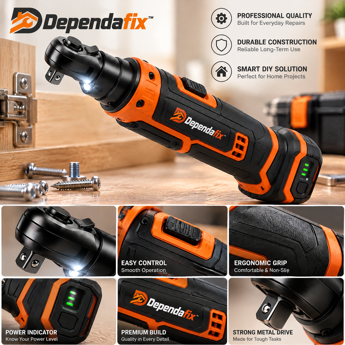 Dependafix™ Cordless Electric Ratchet Wrench